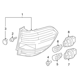 Honda OE - Rear Lamps - Tail Lamps (On Side Panel)