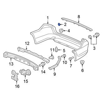 Honda OE - Rear Bumper Cover Cap