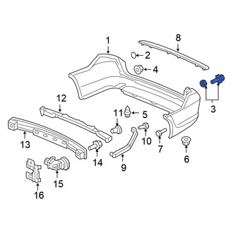 Honda OE - Rear Upper Bumper Cover Bolt