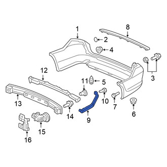 Honda OE - Rear Left Bumper Cover Spacer