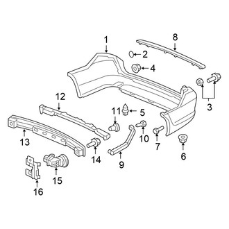 Honda OE - Rear Bumper - Bumper & Components
