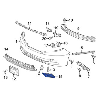 Honda OE - Front Left Grille
