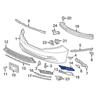 Honda OE - Front Left Outer Grille