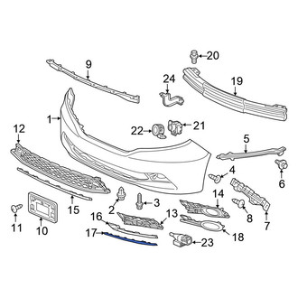 Honda OE - Front Left Lower Bumper Trim