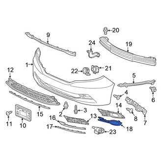 Honda OE - Front Left Fog Light Trim