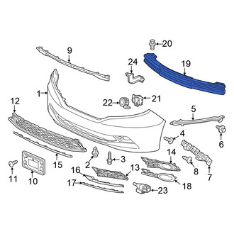 Honda OE - Front Bumper Cover Reinforcement Beam