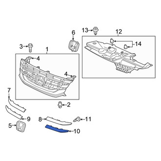 Honda OE - Front Left Lower Grille Molding
