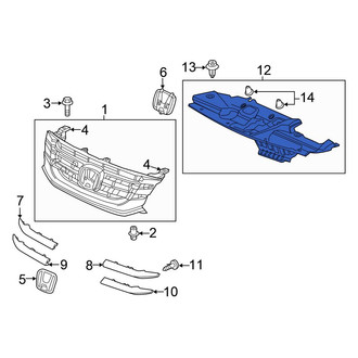 Honda OE - Front Radiator Support Access Cover