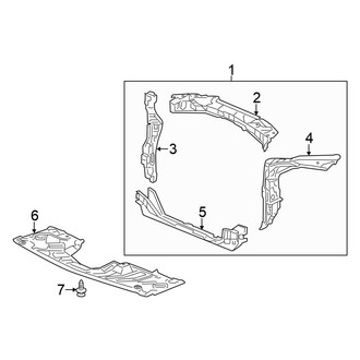 Honda OE - Radiator Support - Splash Shields