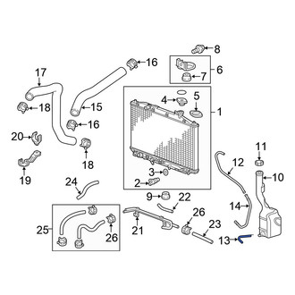 Honda OE - Engine Coolant Reservoir Hose