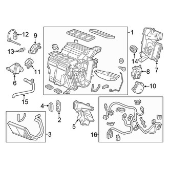 Honda OE - Air Conditioner & Heater - Evaporator & Heater Components (Front)