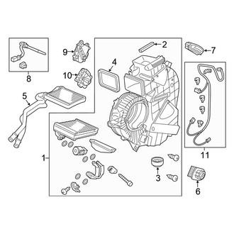 Honda OE - Air Conditioner & Heater - Evaporator & Heater Components (Rear)