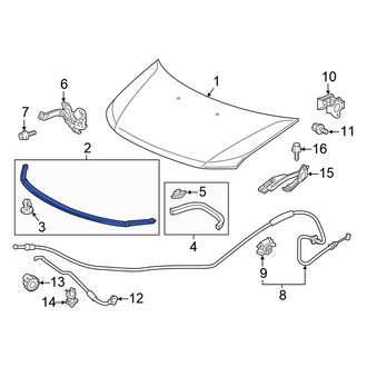 Honda OE - Front Right Hood Seal