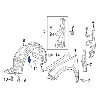 Honda OE - Quarter Panel Splash Shield Clip