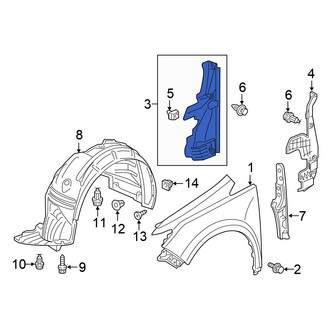 Honda OE - Front Right Fender Closing Plate