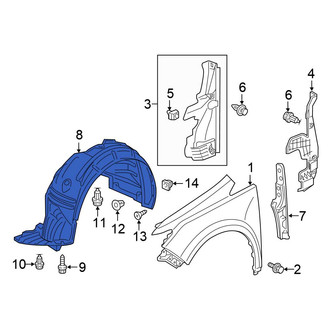 Honda OE - Front Right Fender Splash Shield