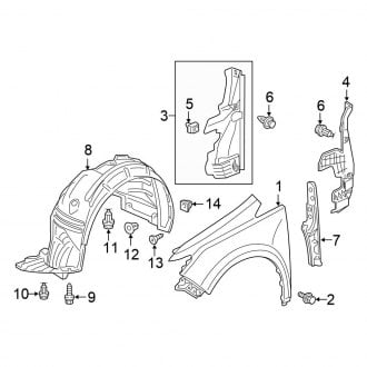 2015 Honda Odyssey OEM Fenders | Front, Rear, Inner — CARiD.com