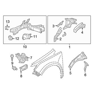 Honda OE - Fender - Structural Components & Rails