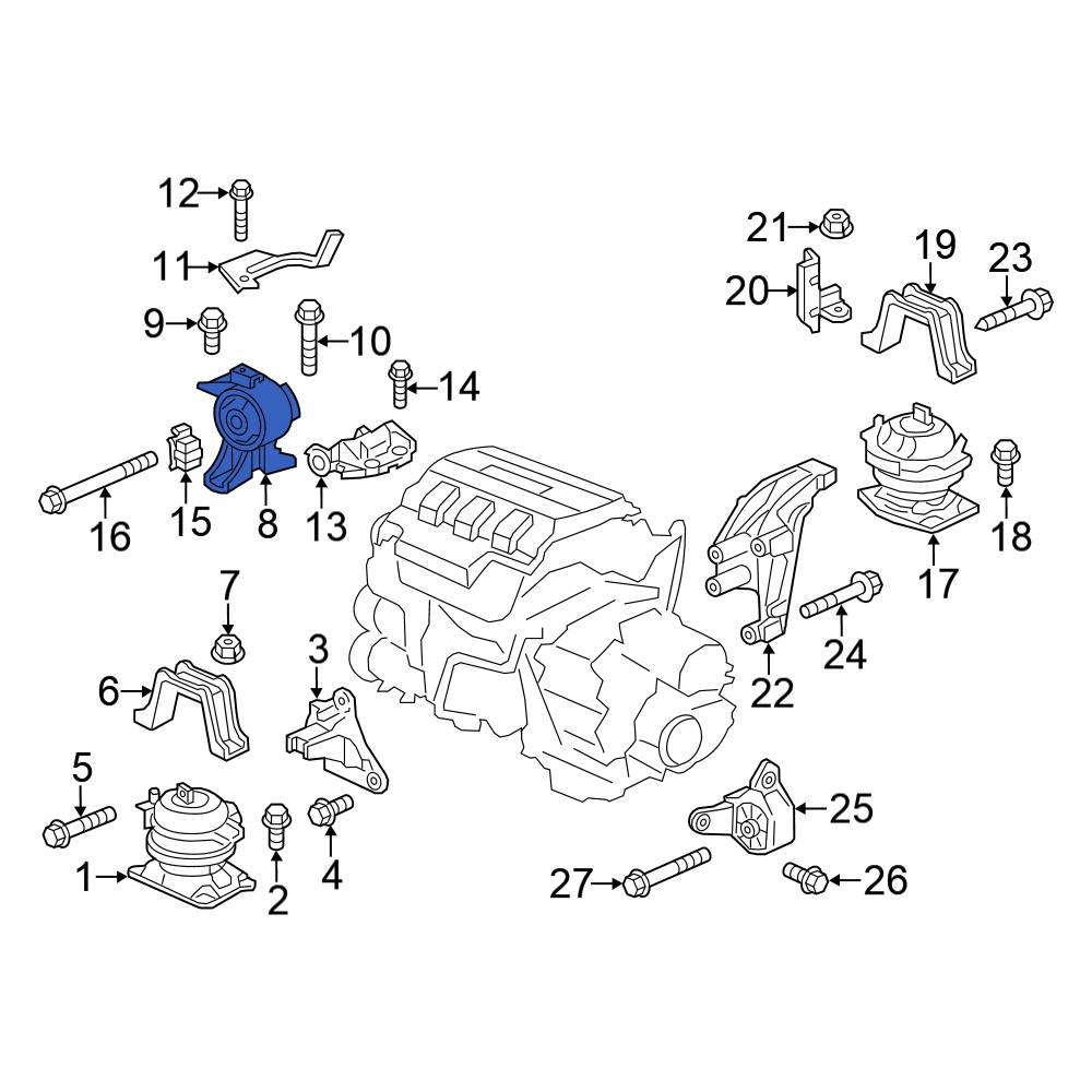 Honda OE 50820TK8A61 - Engine Mount