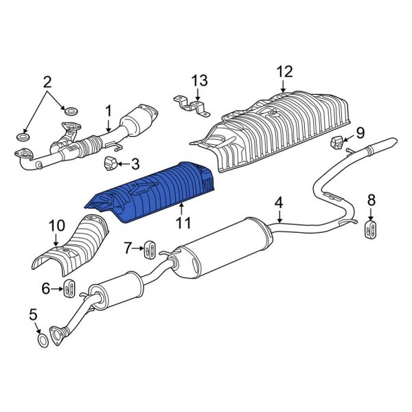 Honda OE 74603SHJA00 Exhaust Heat Shield