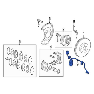 Honda OE - Front Right ABS Wheel Speed Sensor