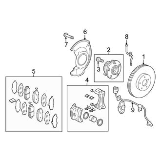 Honda OE - Front Suspension - Brake Components