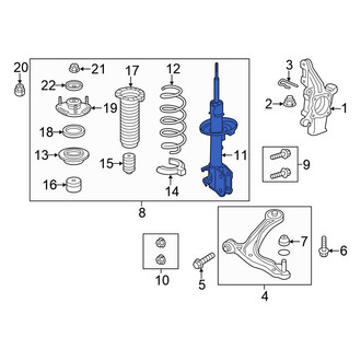 Honda OE - Front Left Suspension Strut