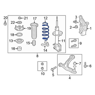 Honda OE - Rear Right Coil Spring
