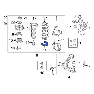 Honda OE - Front Lower Coil Spring Insulator