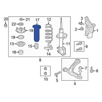 Honda OE - Front Left Suspension Strut Bellows