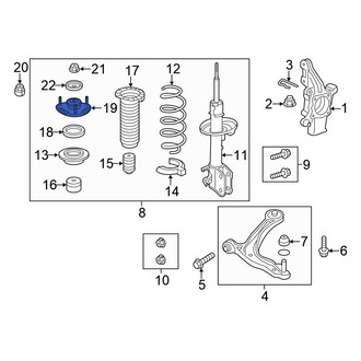 Honda OE - Front Suspension Strut Mount