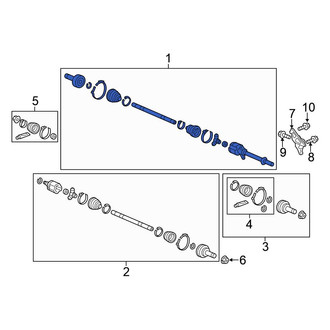 Honda OE - Front Right CV Axle Assembly