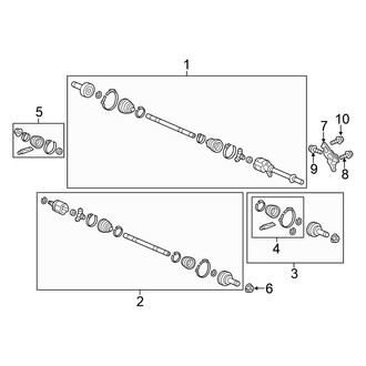 Honda OE - Front Suspension - Drive Axles