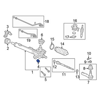 Honda OE - Left Rack and Pinion Mount Bushing
