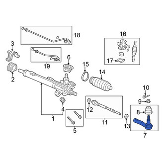 Honda OE - Inner Steering Tie Rod End