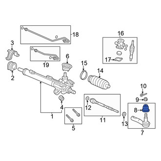 Honda OE - Steering Tie Rod End Boot