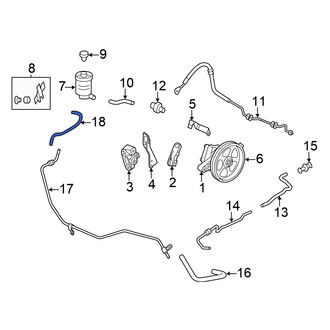 Honda OE - Power Steering Reservoir Hose