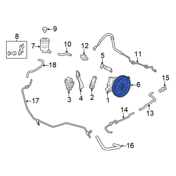 Honda OE 56483RV0A01 Power Steering Pump Pulley