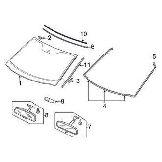 Honda OE - Front Windshield Molding