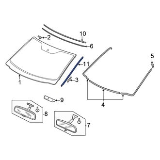 Honda OE - Front Left Windshield Molding