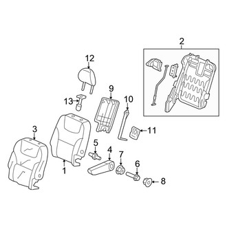 Honda OE - Seats & Tracks - Second Row Seats (Seat Back Components, W/O Center Seat)