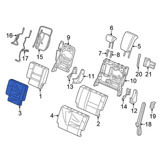 Honda OE - Rear Right Seat Back Cushion Cover