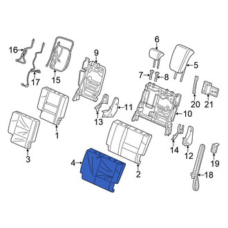 Honda OE - Rear Left Seat Back Cushion Cover