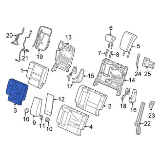 Honda OE - Rear Right Seat Back Cushion Cover