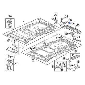 Honda OE - Center Upper Body B-Pillar Trim Panel Clip