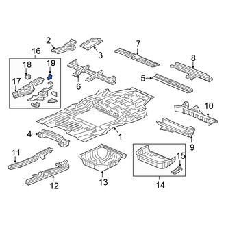 Honda OE - Left Bumper Impact Bar Bracket