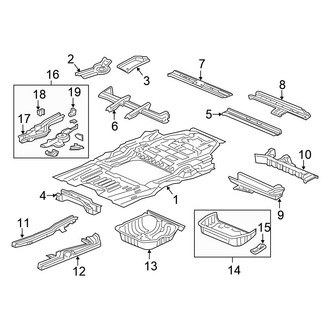 Honda OE - Pillars, Rocker & Floor - Floor & Rails