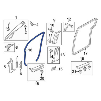 Honda OE - Left Door Opening Trim