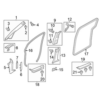 Honda OE - Pillars, Rocker & Floor - Interior Trim