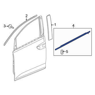 Honda OE - Front Left Door Belt Molding
